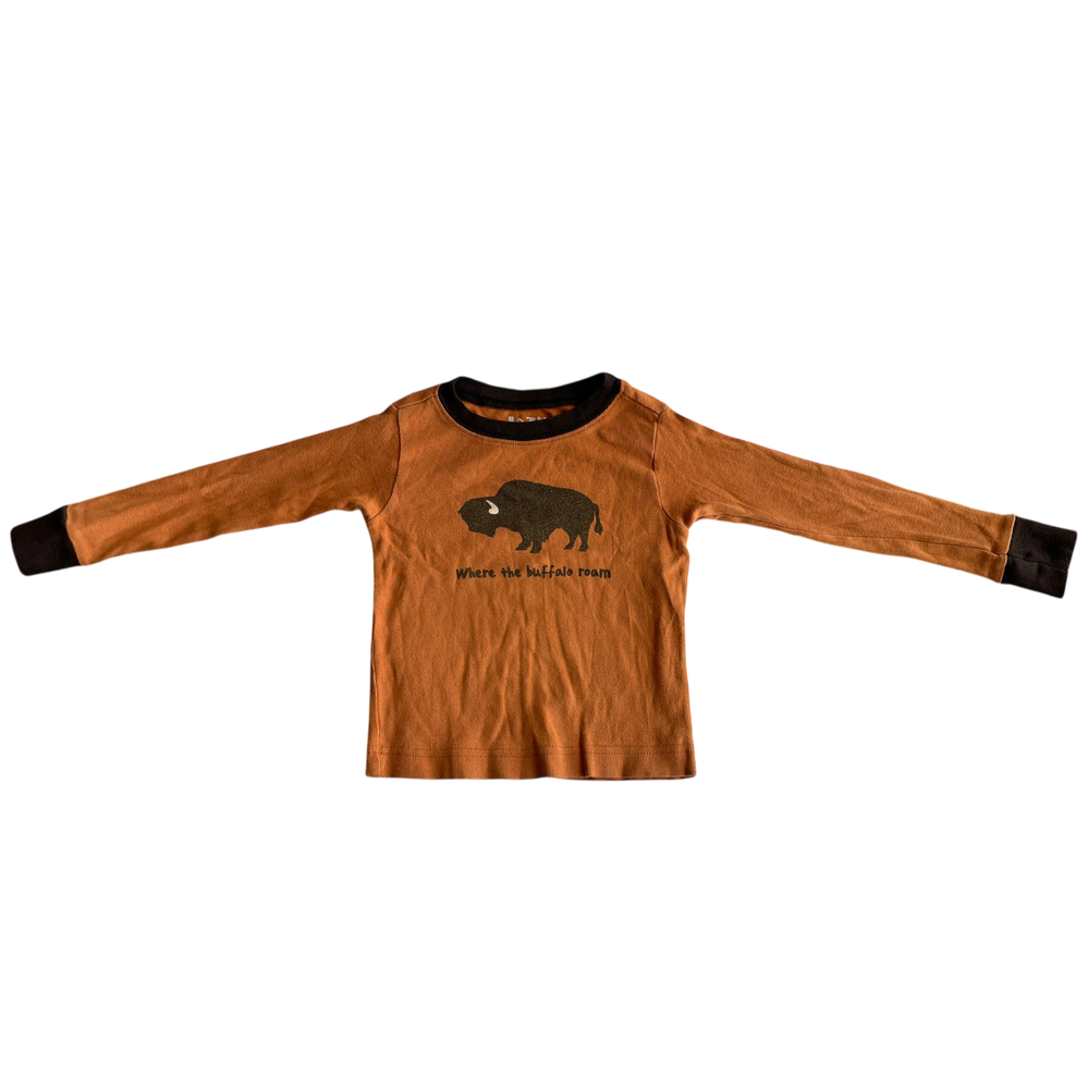 Boys lazy lone orange Sweatshirt size 3