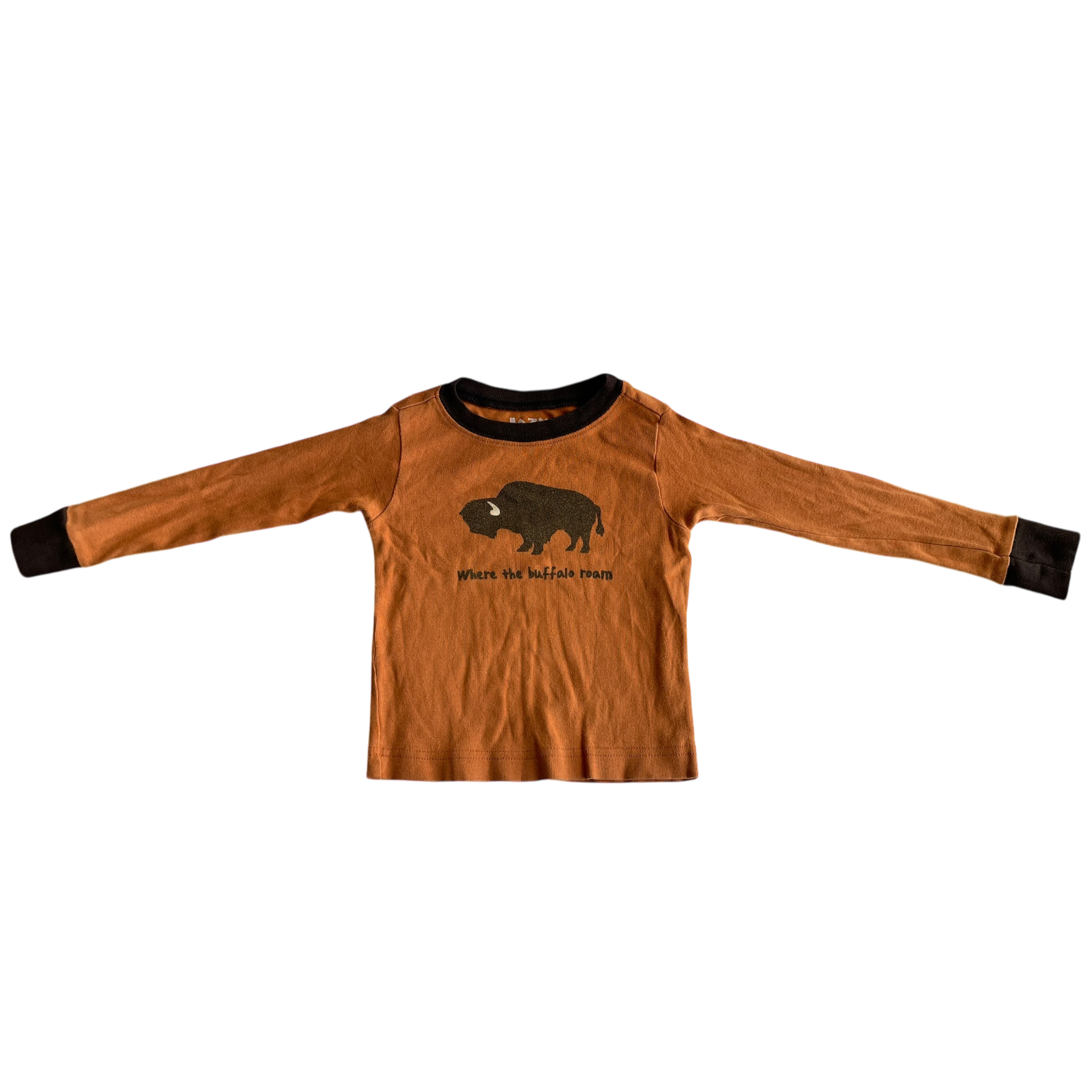 Boys lazy lone orange Sweatshirt size 3