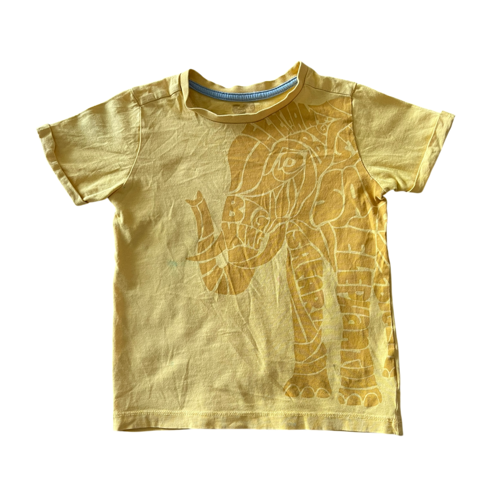 Elephant Yellow Short Sleeve Tee Shirt