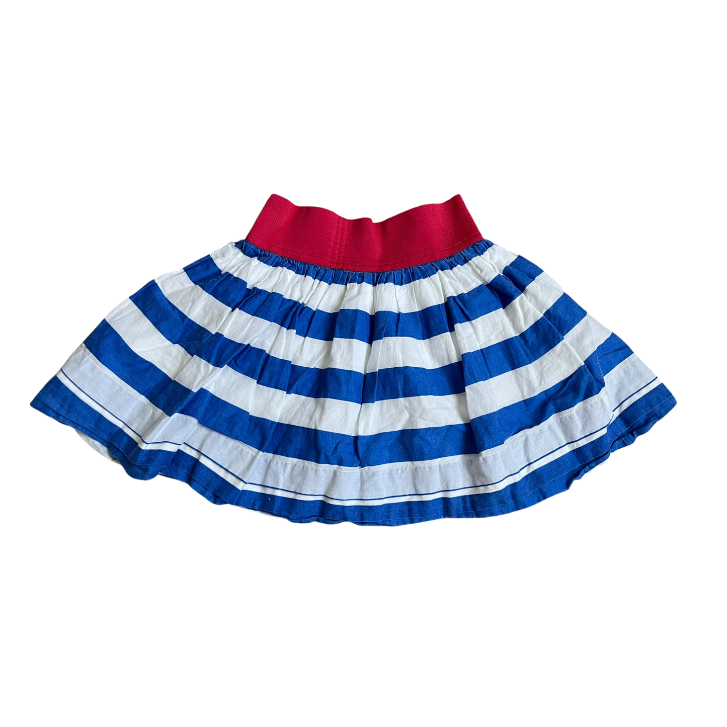 girls mini boden red and white and blue Skirt size 4