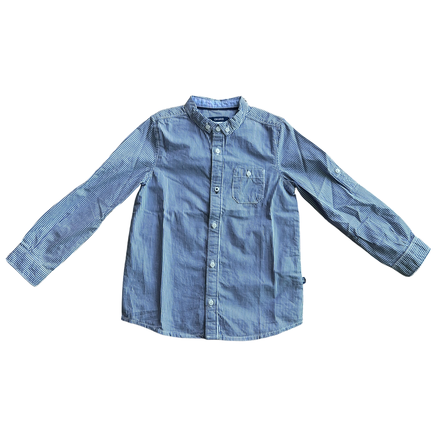 Boys Okaïdi blue and white T-shirt size 4