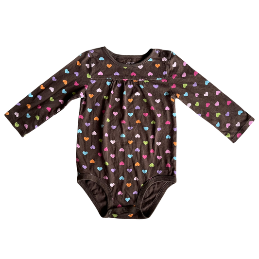 Girls carter’s Brown onesie size 18 mth