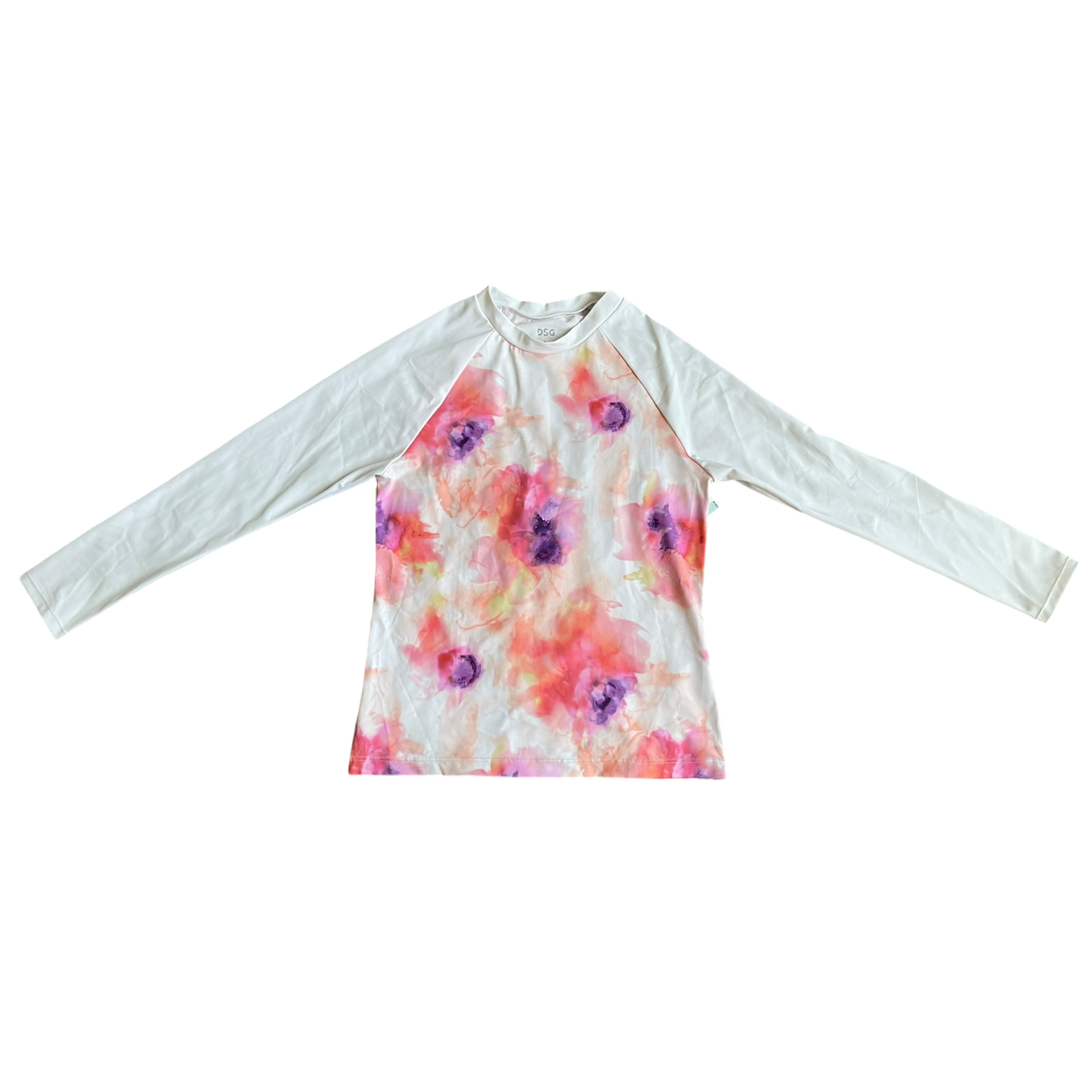 Girls DSG White and pink with purple swimwear set size 10