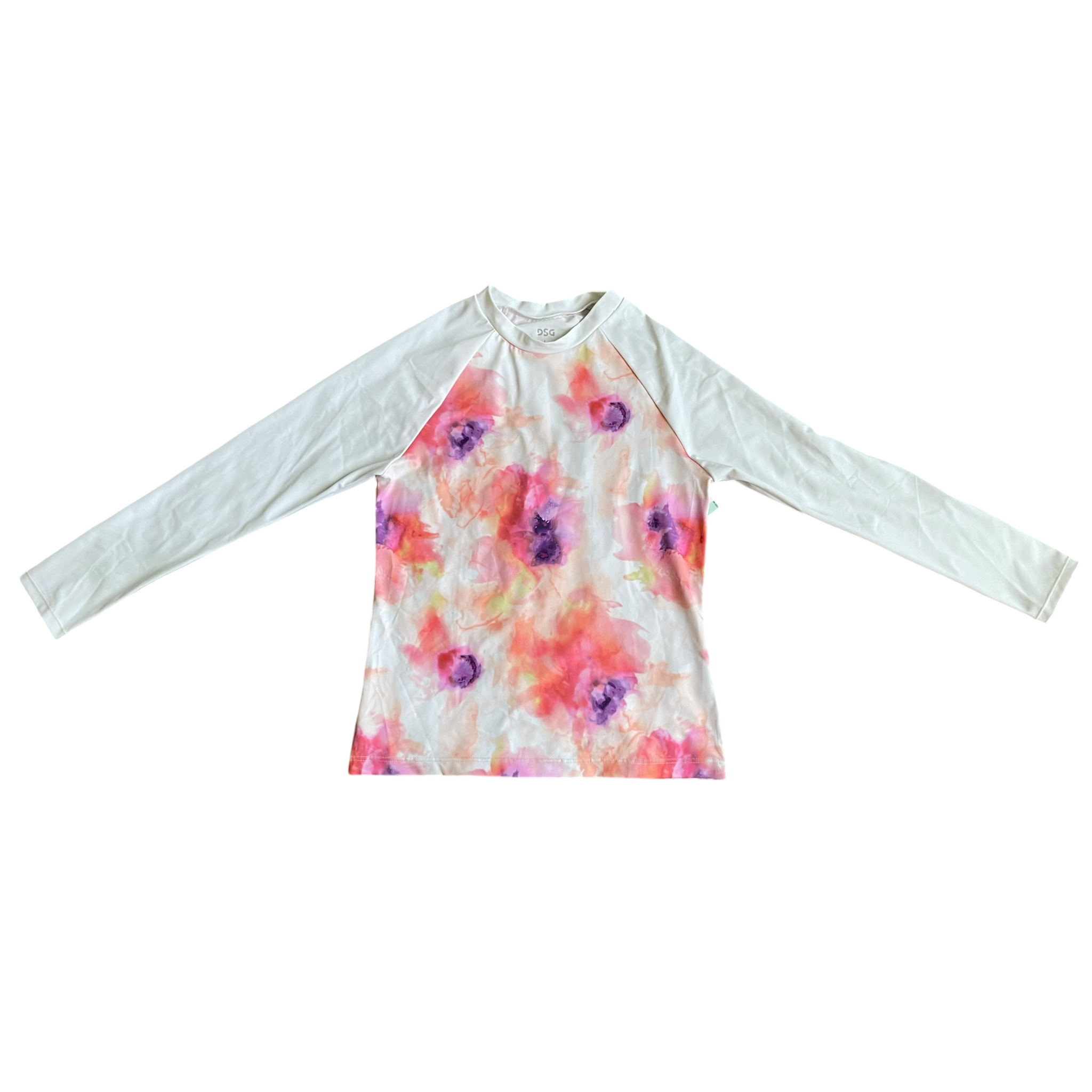 Girls DSG White and pink with purple swimwear set size 10