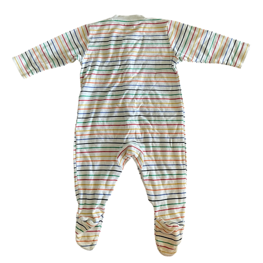 Boys primark white & multicolor Onesie size 6 mth