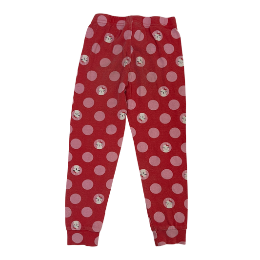 Girl place red with circles pink Bottom size 5
