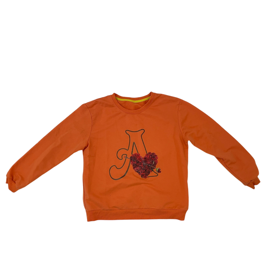 Orange Shein Girl Sweatshirt