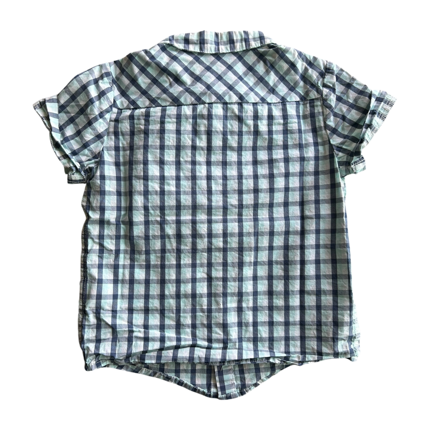 Boys Okaïdi navy light blue white T-shirt size 4