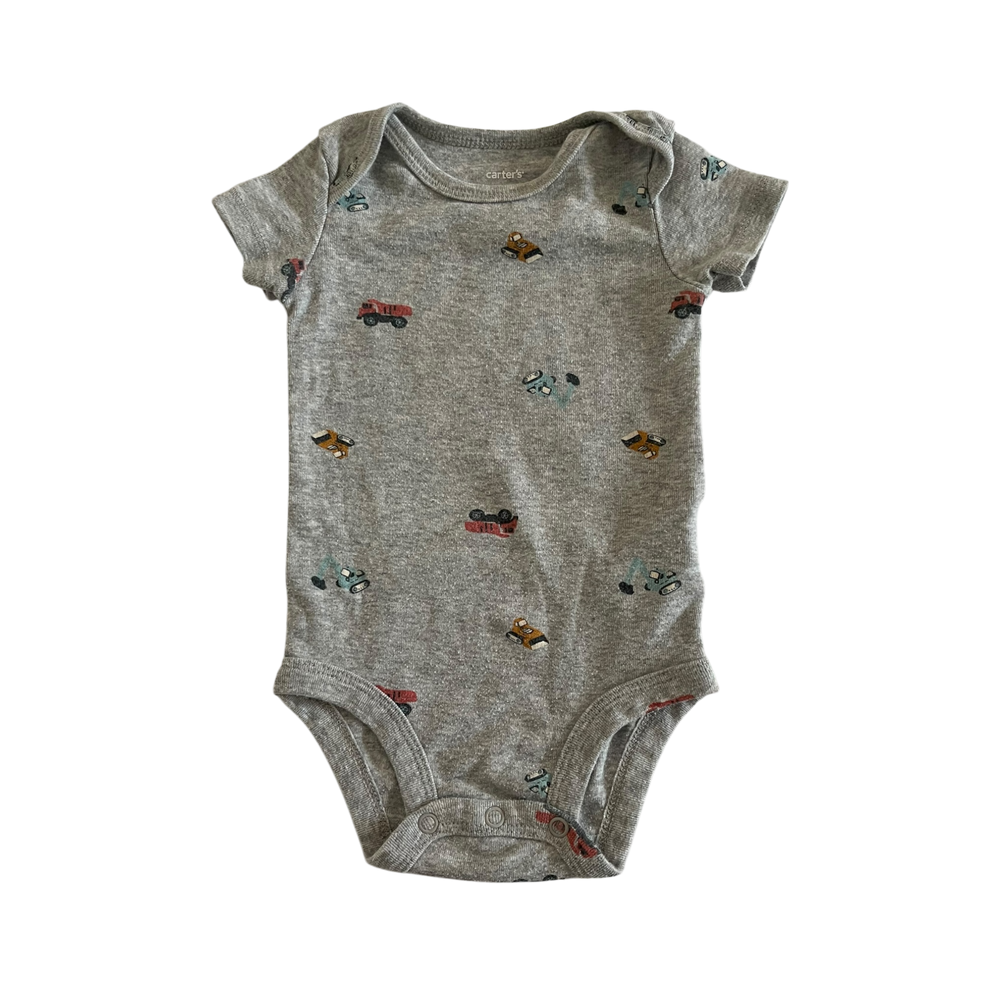 Boys carter’s gray Baby bodysuit size 6 mth