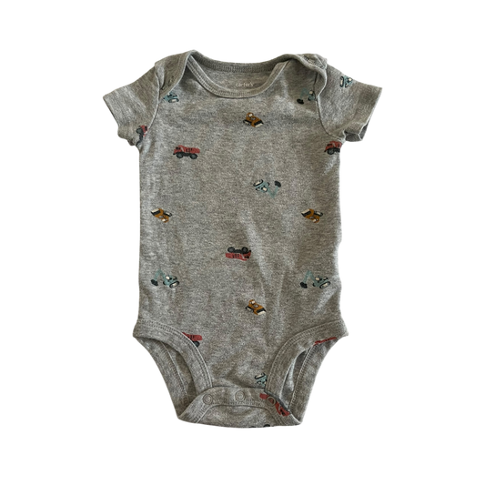 Boys carter’s gray Baby bodysuit size 6 mth
