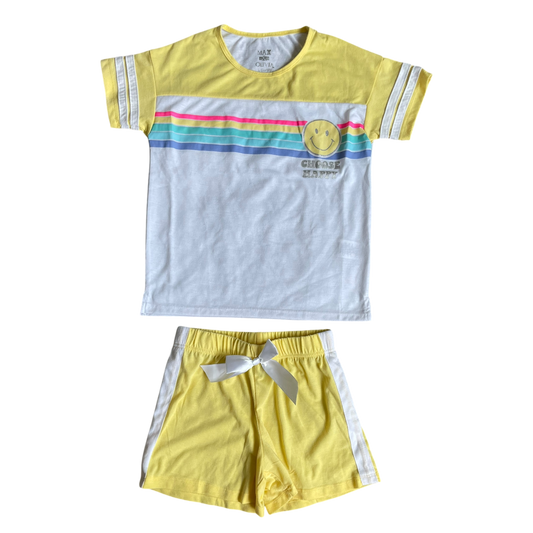 Girls max & olivia yellow and white Pajama size 10