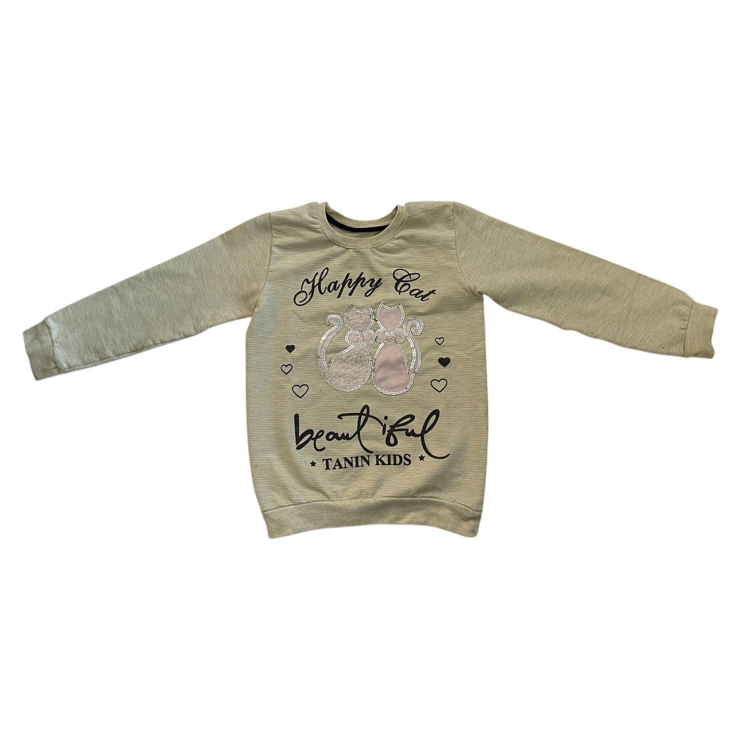 Girls tanin kids creamy Sweatshirt size 7
