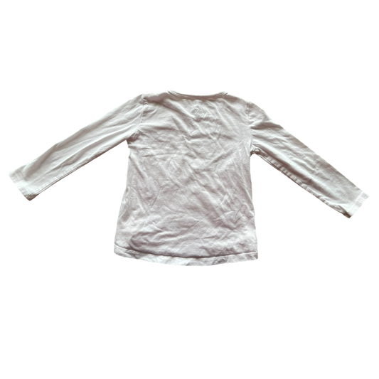 Carter’s Girls White Unicorn and Heart Long Sleeve Tee Shirt