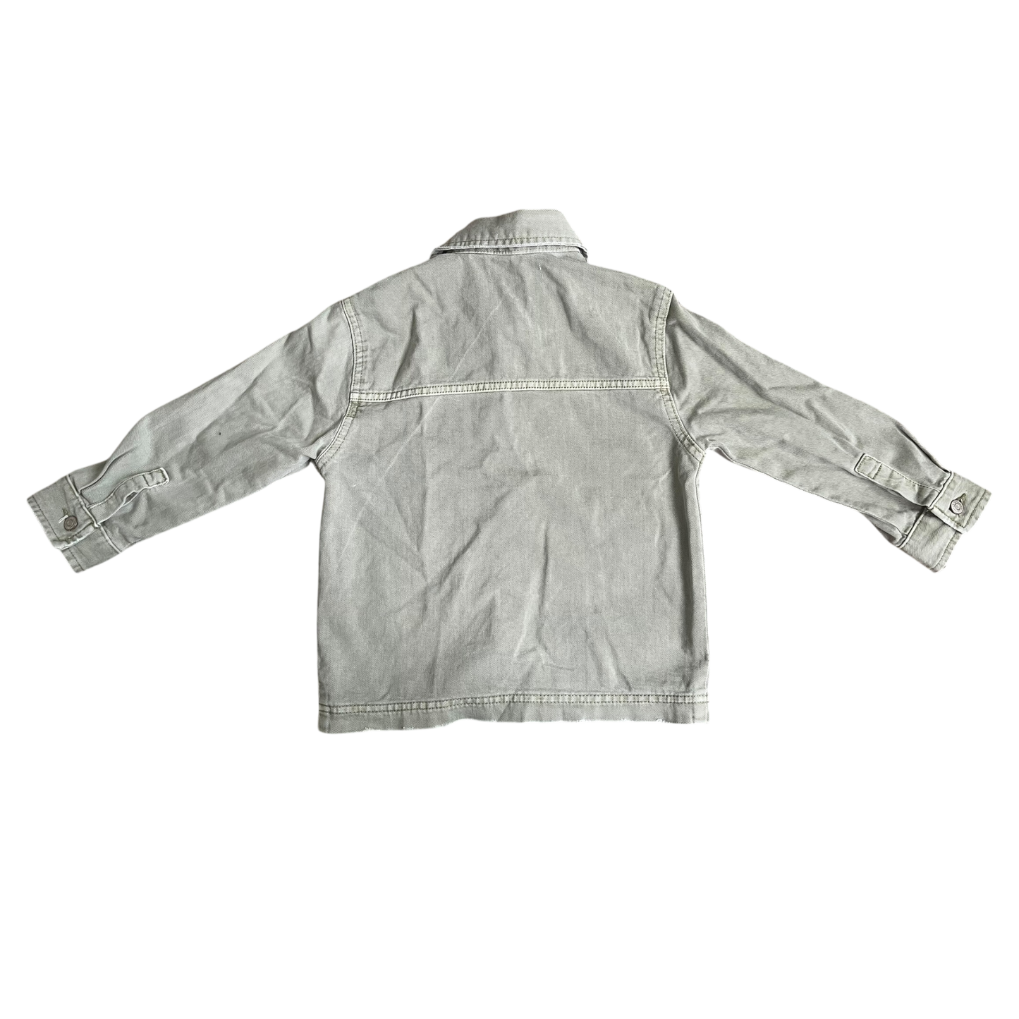 Unisex zara Olive Gray Jean coat size 6