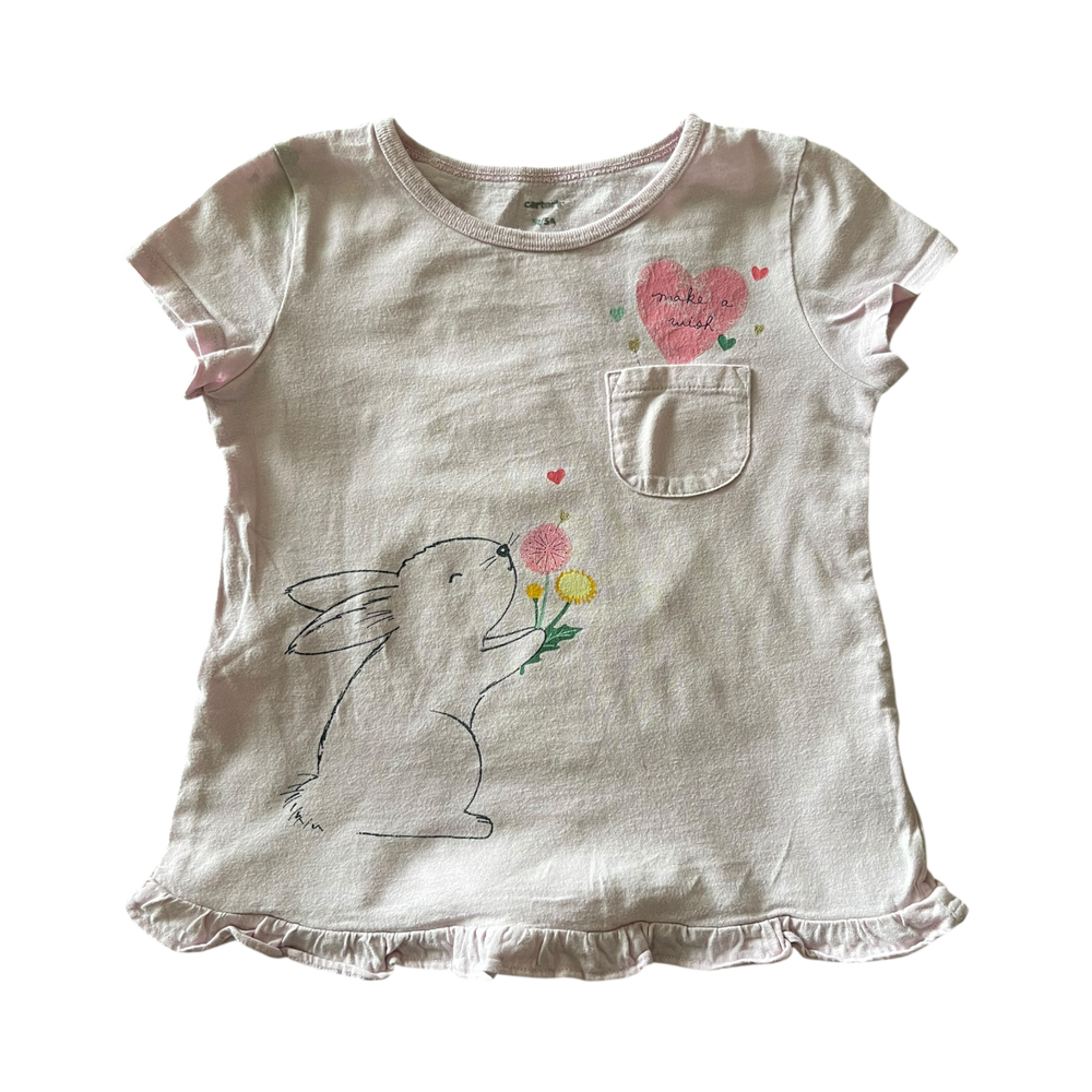 Carter’s Bunny with Flowers Short Sleeve Tee Shirt