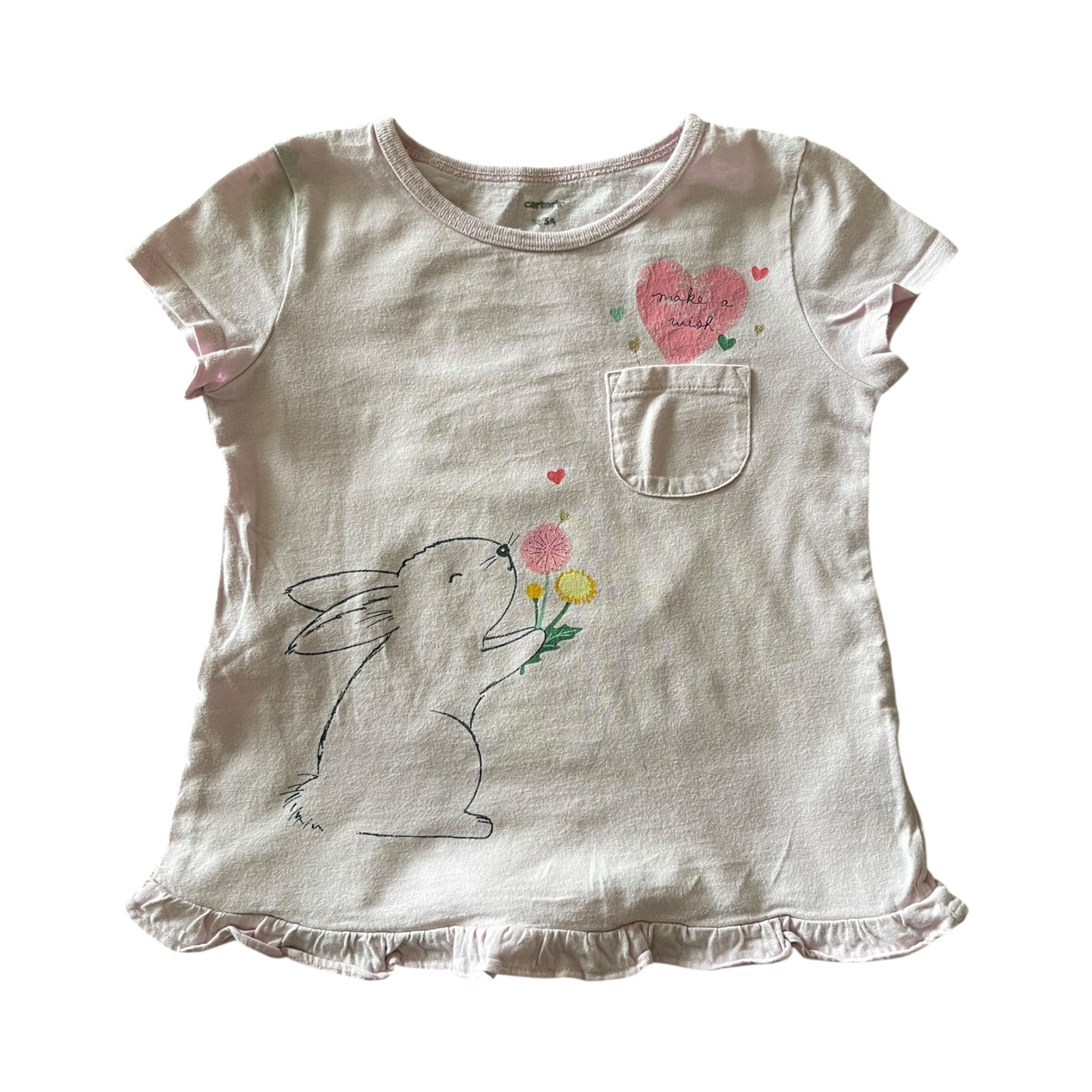 Carter’s Bunny with Flowers Short Sleeve Tee Shirt