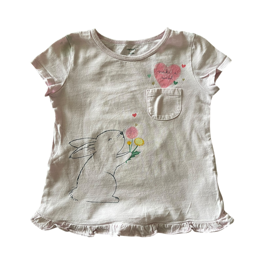 Carter’s Bunny with Flowers Short Sleeve Tee Shirt