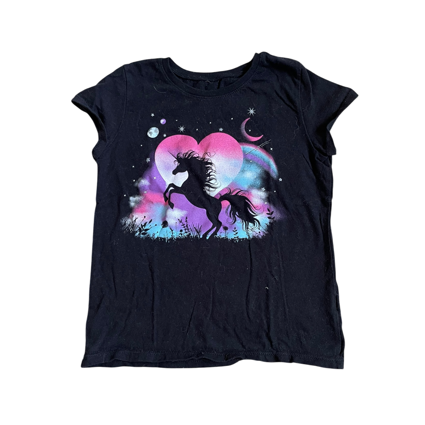 Girls place black T-shirt size 7