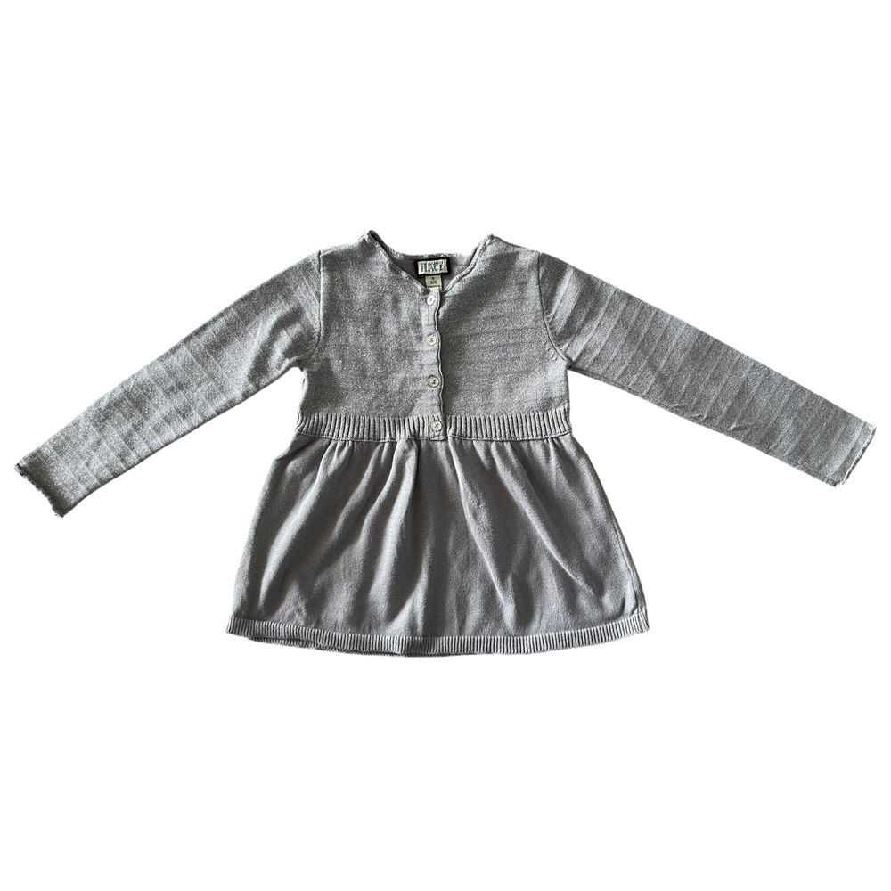 The Children’s Place Girls Gray Knit Dress with buttons (Size 5)