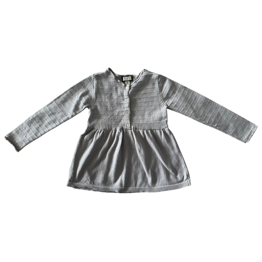 The Children’s Place Girls Gray Knit Dress with buttons (Size 5)
