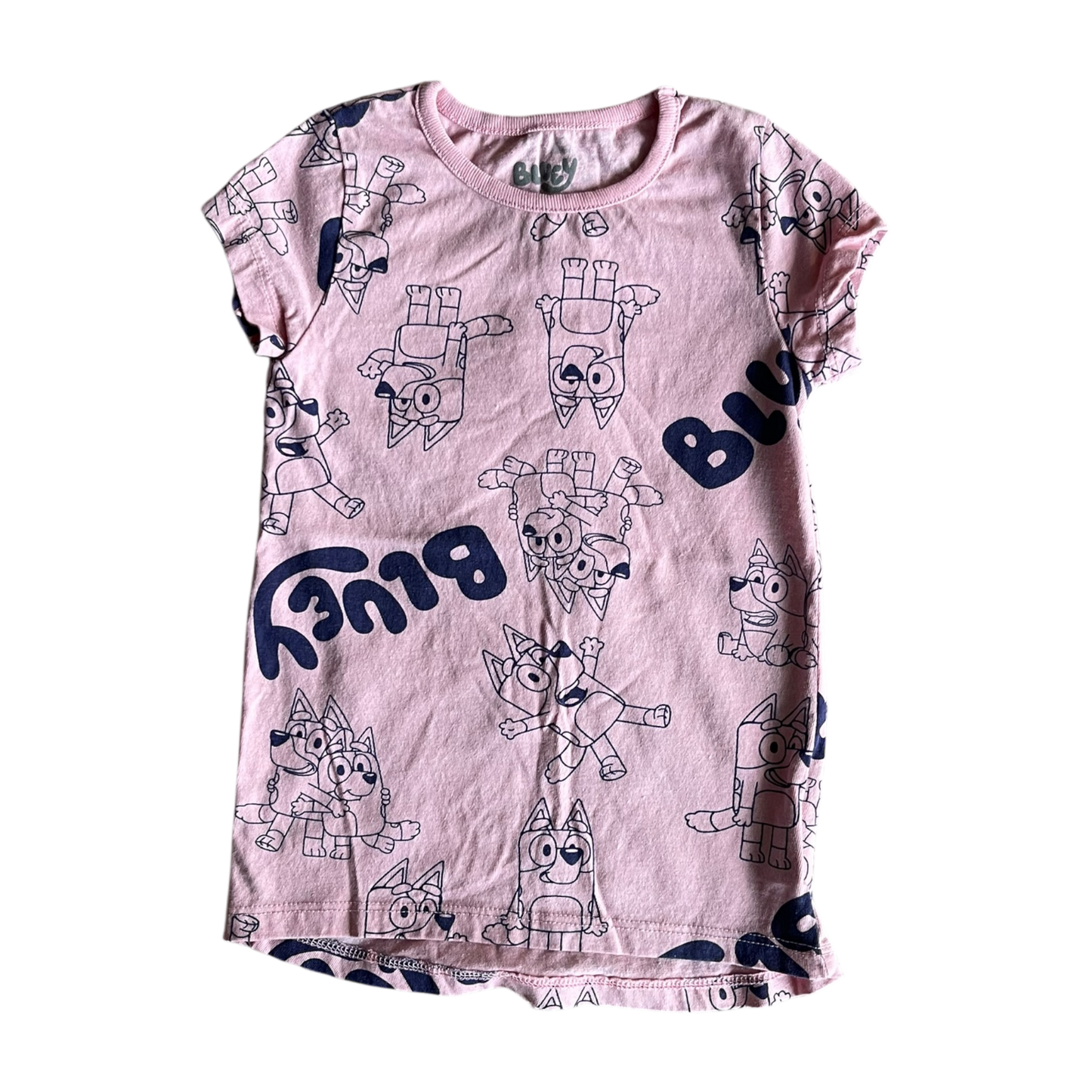 Girls bluey pink T-shirt size 4