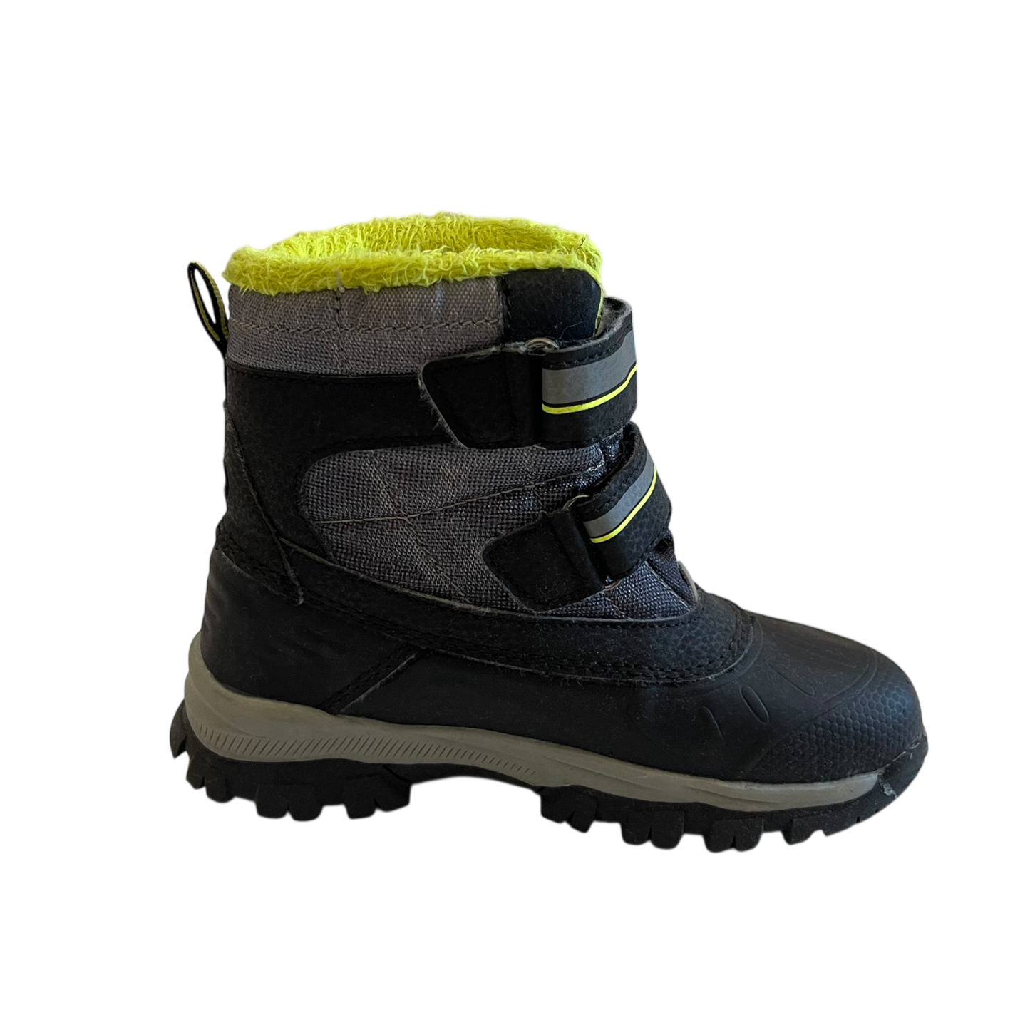 Boys  black and light green Lupilu Boots size 12.5