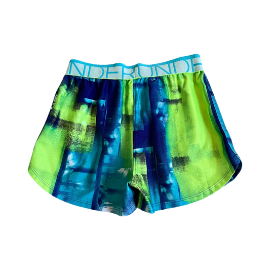 Boys under armour blue light green Short size 10