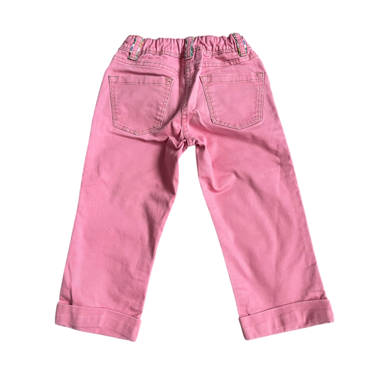 Girls mini boden pink Pants size 7