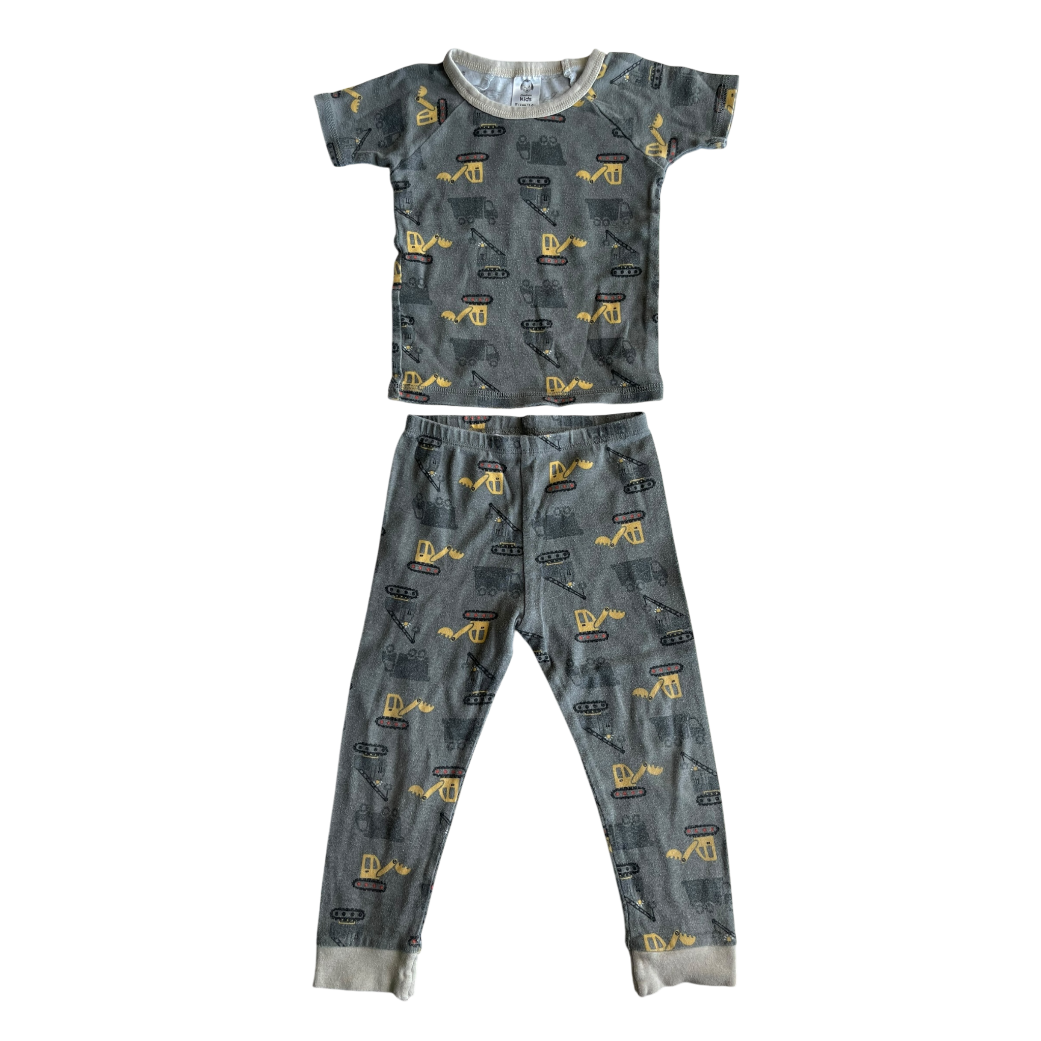 Boys Gerber kids gray with yellow Pajama size 3