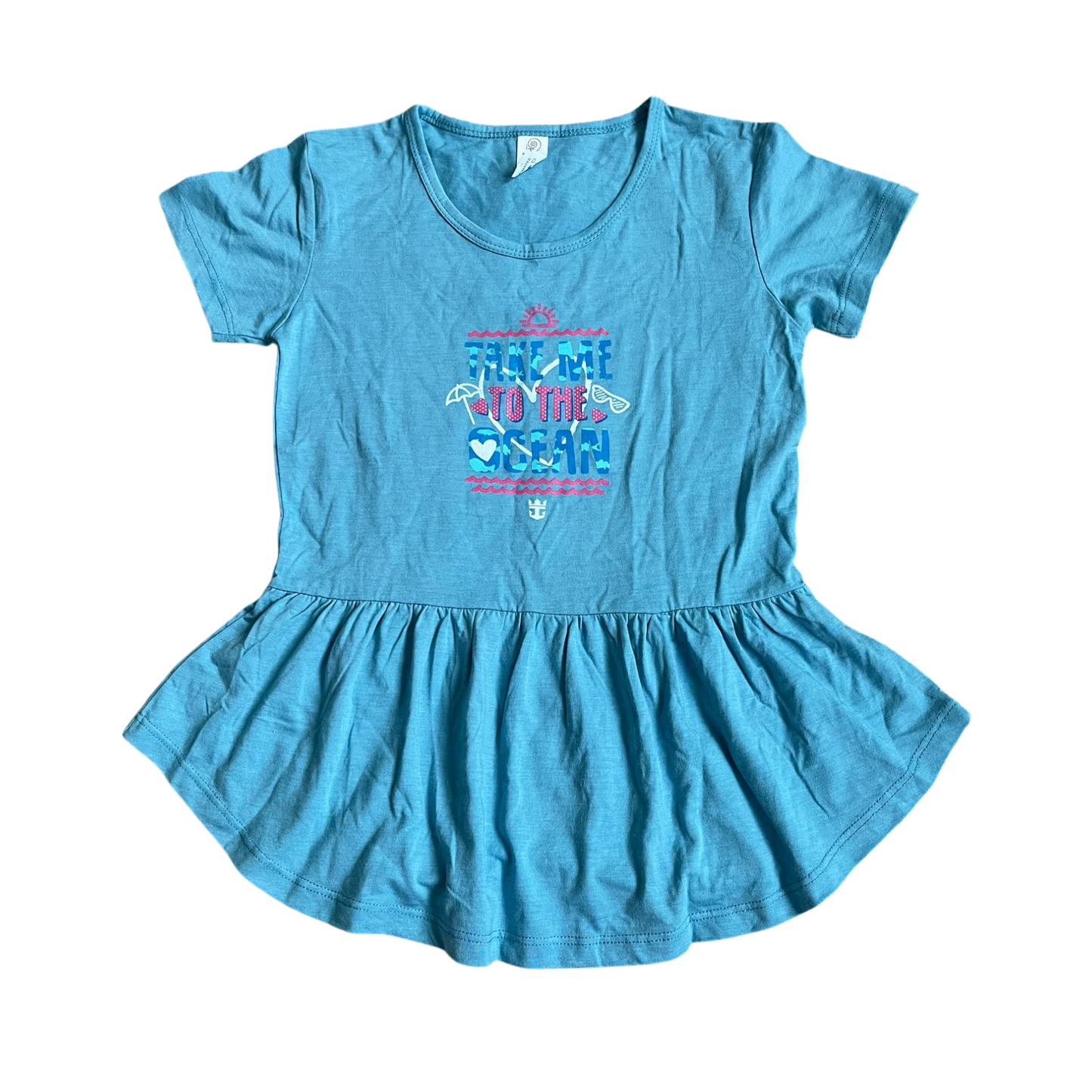 Girls pimatee blue T-shirt size 8