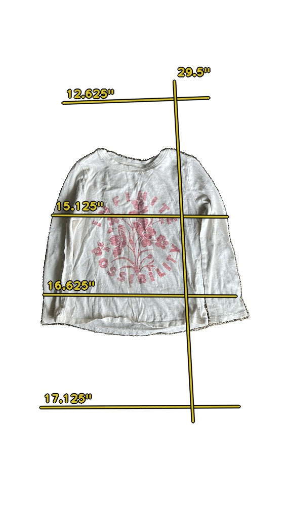 girls old navy white T-shirt size 5