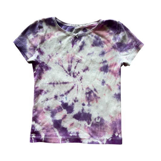 Girls Tie-Dye White and Purple Carter’s Short Sleeve Tee