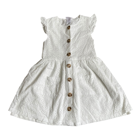 Girls little lass white Dress size 6