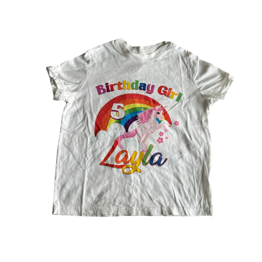 Girls rabbit skin white T-shirt size 5