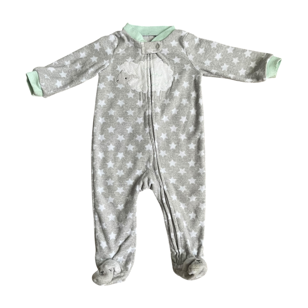 Unisex carter’s gray and white onesie size 6 months