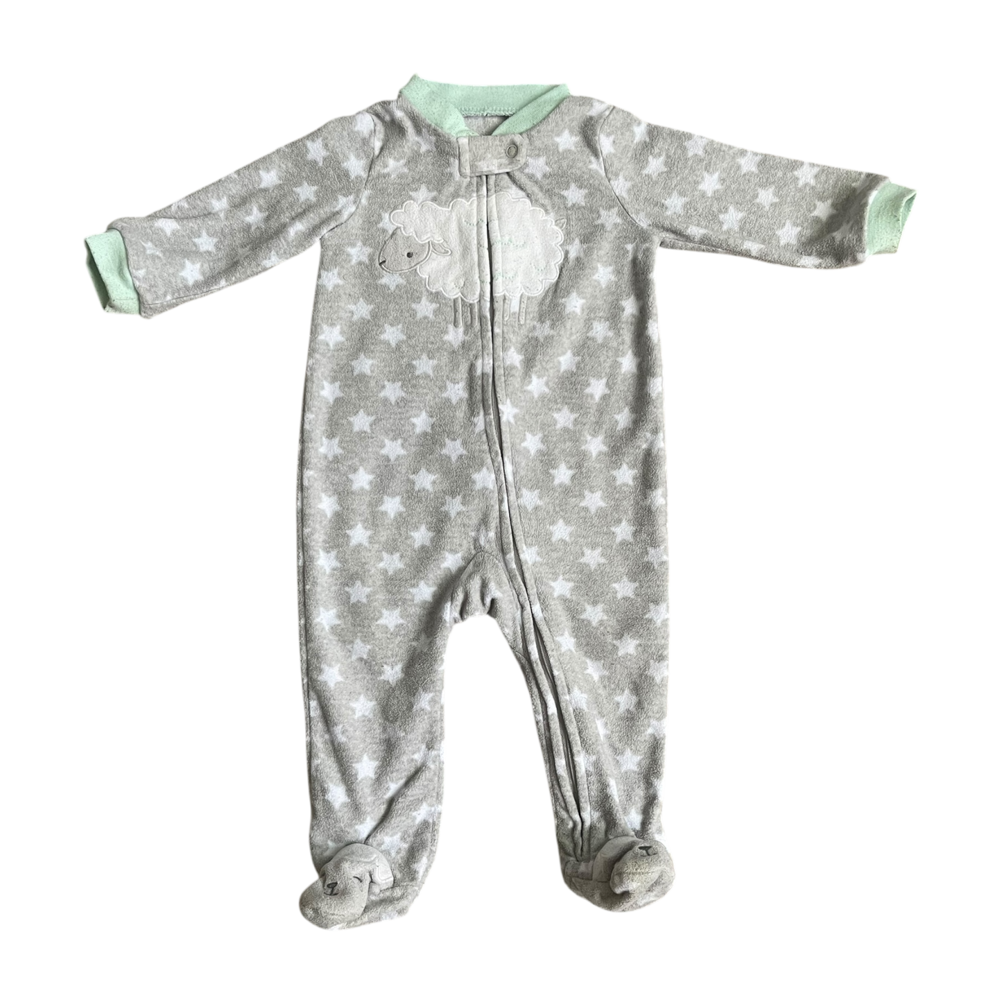 Unisex carter’s gray and white onesie size 6 months