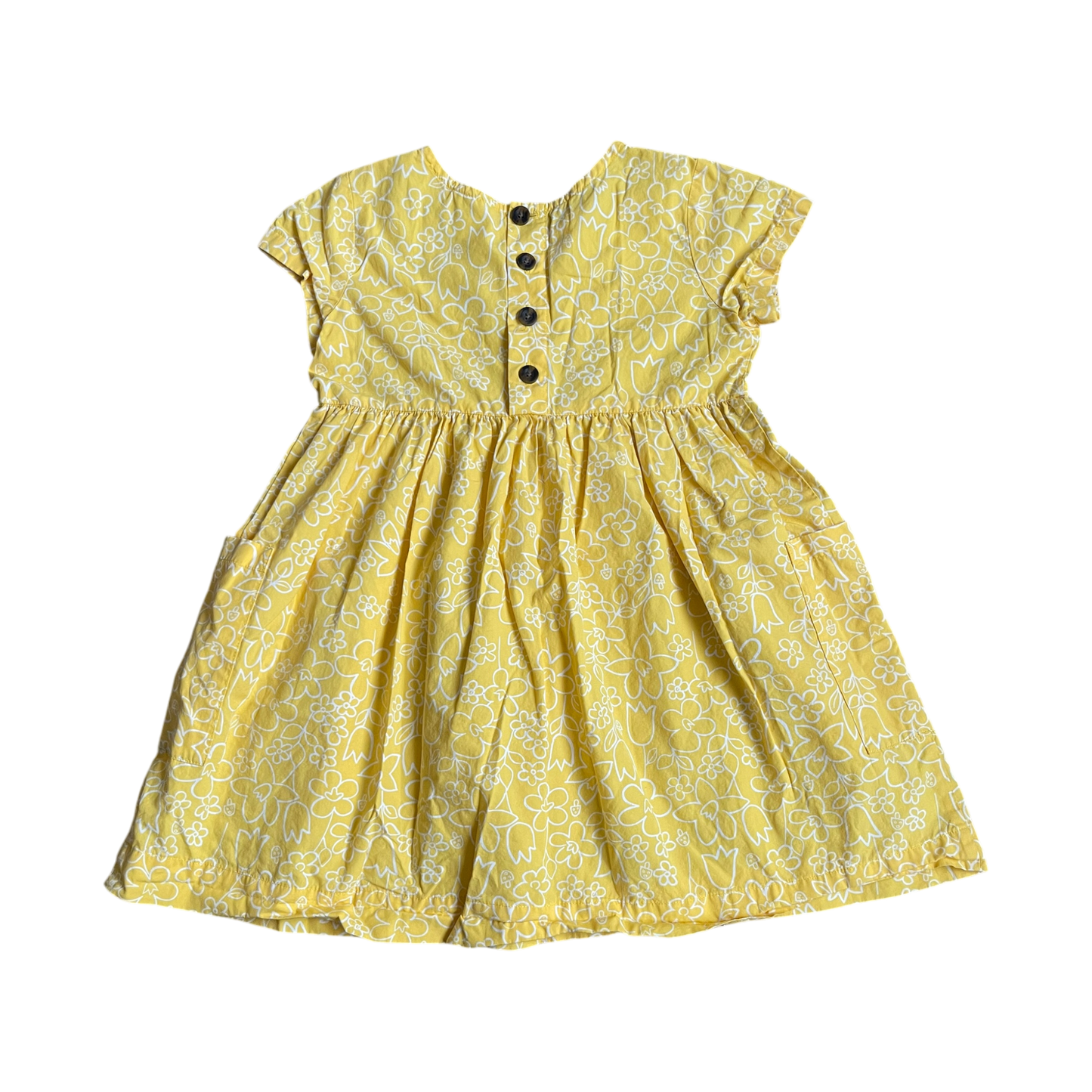 Girls Hanna Andersson yellow Dress size 6