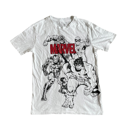 Marvel White T-shirt for 12 year old boys