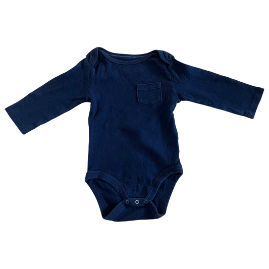 Boys cloud island navy Baby bodysuit size 6 mth