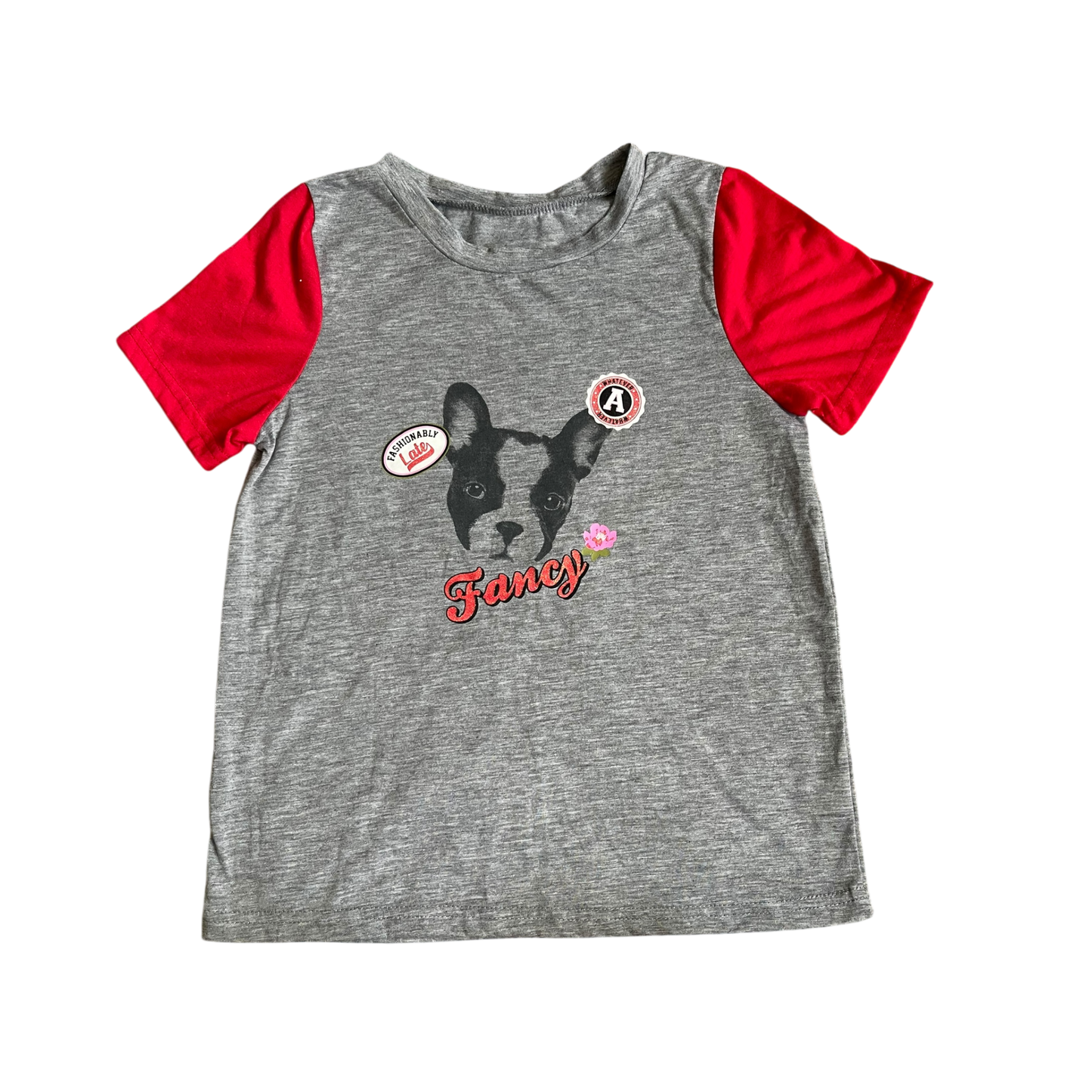 Girl candies gray and red T-shirt size 9