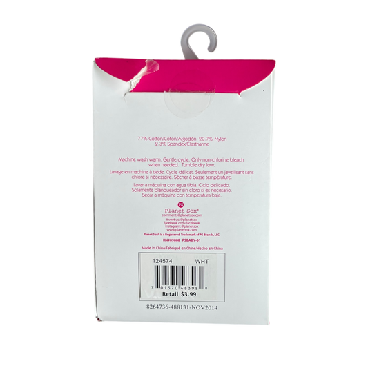 Girls planet kids white Sock size 6 mth