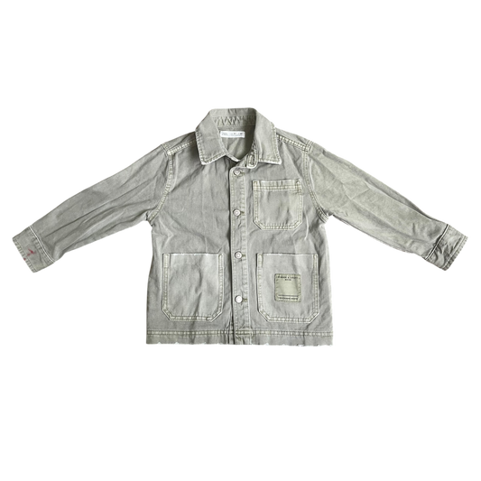 Unisex zara Olive Gray Jean coat size 6