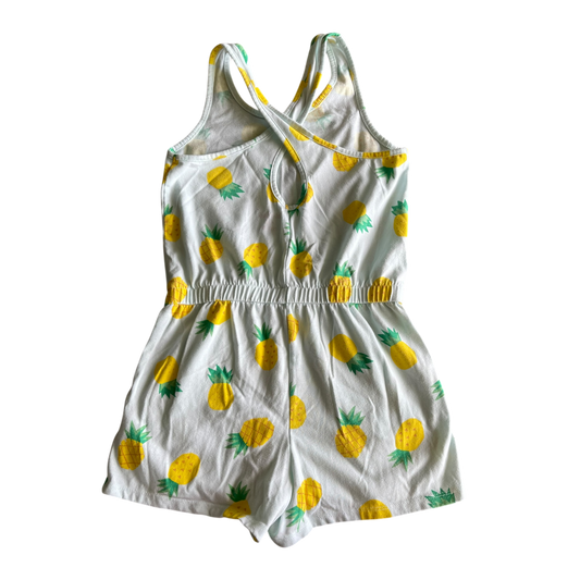 Girls cat and jack blue and lemon Romper size 8