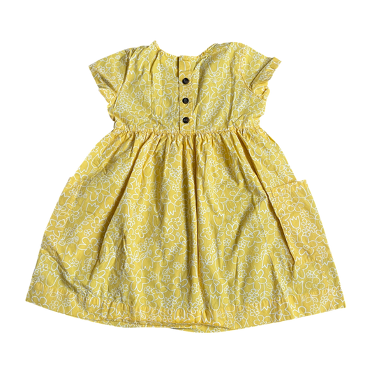 Girls Hanna Andersson yellow Dress size 8