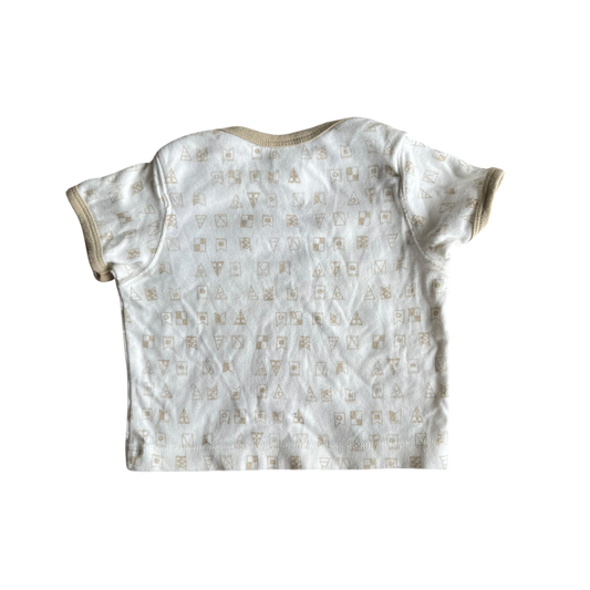 Girls Brown & Cream T-shirt size 3 mth