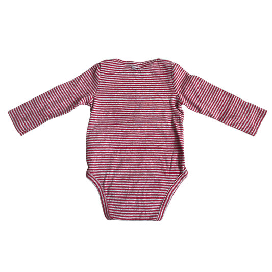 Unisex gap red and gray Onesie size 18 mth