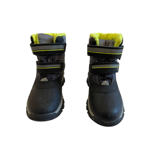 Boys  black and light green Lupilu Boots size 12.5