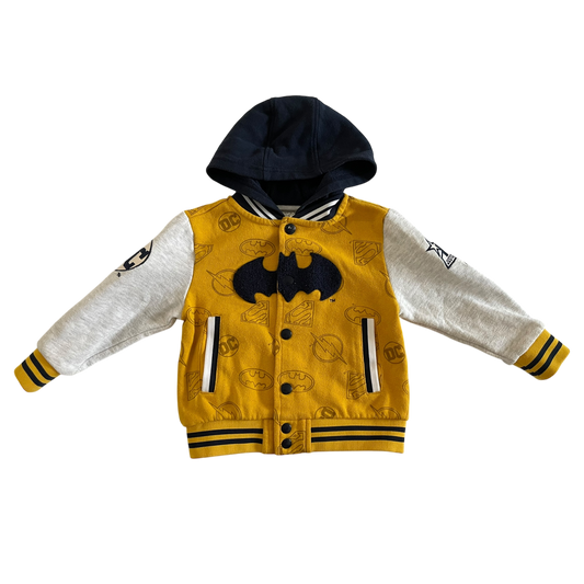 Boys DC Justice league yellow gray and navy Sweatshirt size 3