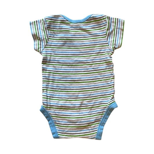 Gerber Bodysuit Light Blue with Green and Brown and White