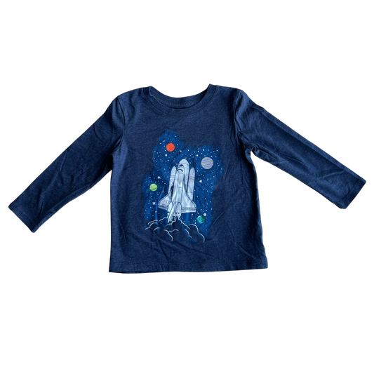 Boys cat & jack navy T-shirt size 3